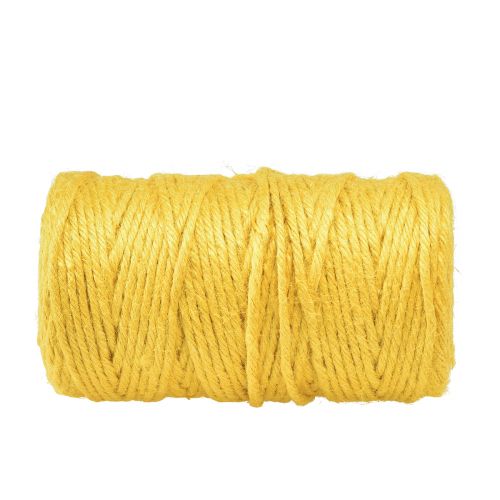 Artículo Cinta de yute cordón de yute cinta decorativa cinta de yute amarillo Ø4mm 100m