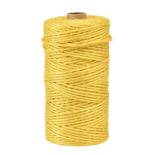 Floristik24 Cinta de yute cordón de yute cinta decorativa yute amarillo Ø3mm 200m