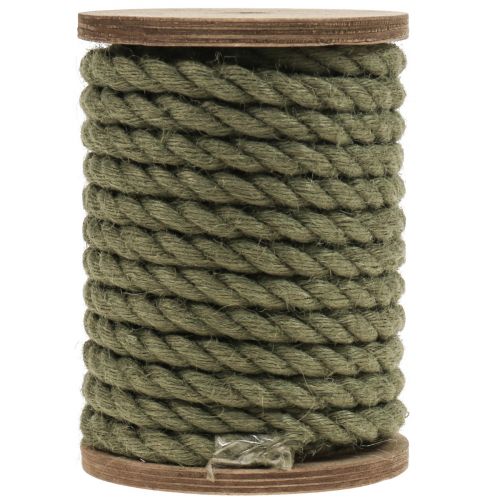Cinta de yute cordón de yute cordón decoración de yute verde oliva Ø7mm 5m