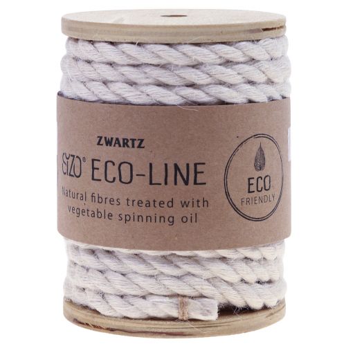 Artículo Cinta de yute cordón de yute cordón decoración de yute blanco crema Ø7mm 5m