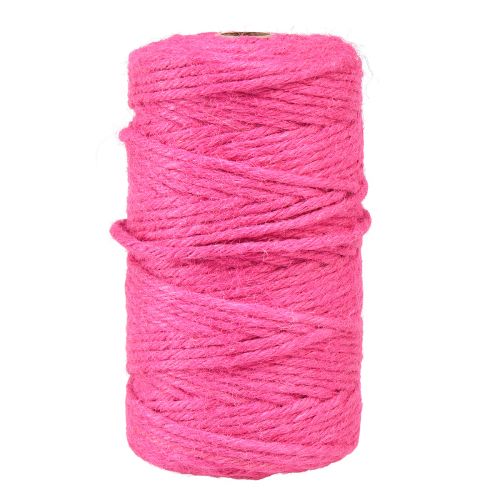 Floristik24 Cordón de cinta de yute cinta decorativa de yute yute fucsia Ø4mm 100m