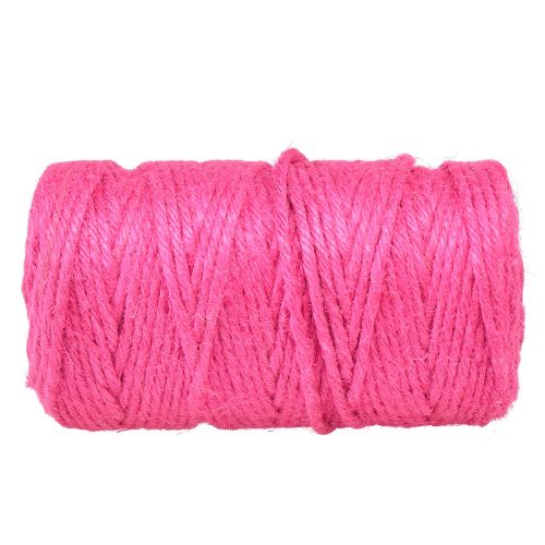 Artículo Cordón de cinta de yute cinta decorativa de yute yute fucsia Ø4mm 100m