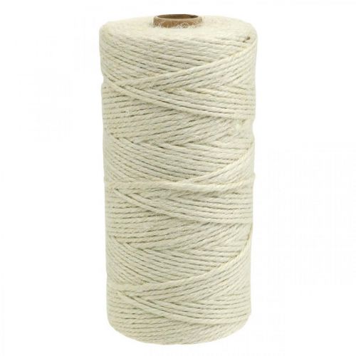 Cordón de yute, cordón de yute natural Color natural, blanqueado Ø3mm L200m