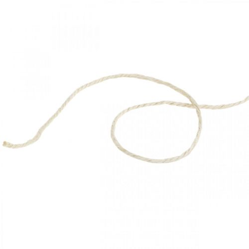 Cordón de yute, cordón de yute natural Color natural, blanqueado Ø3mm L200m