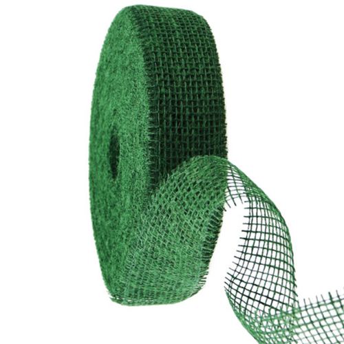 Cinta de yute verde oscuro, 5 cm de ancho, 40 m de largo comprar | Floristik24.es