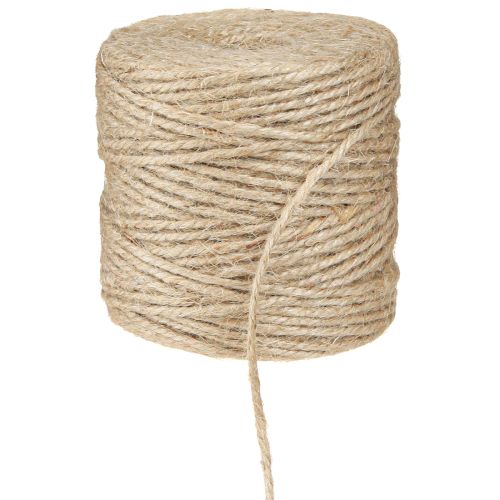 Artículo Hilo de yute, cordón de yute, rollo natural de 3 mm con 100 m × 2 piezas
