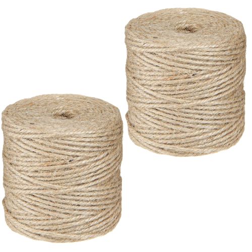 Artículo Hilo de yute, cordón de yute, rollo natural de 3 mm con 100 m × 2 piezas
