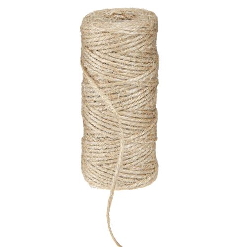 Floristik24 Hilo de yute cordón de yute natural 2 mm 50 m por rollo × 8 piezas