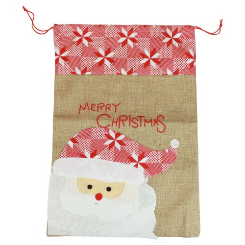 Artículo Bolsa de yute, bolsa de yute Navidad, bolsa de regalo grande 50×35cm