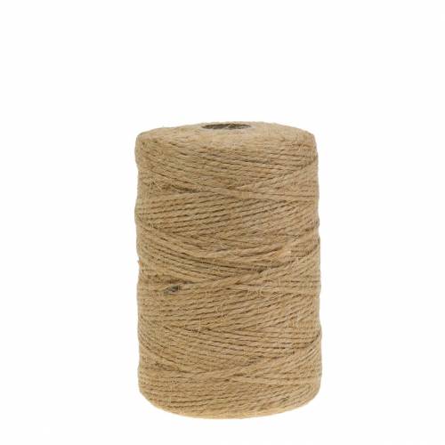 Floristik24 Cordón de yute versátil natural 1mm 200m 1ud