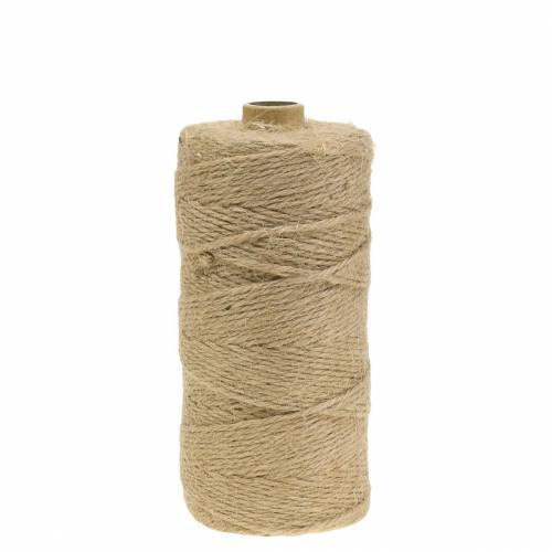 Floristik24 Cordón de yute versátil natural 2mm 200m 1ud