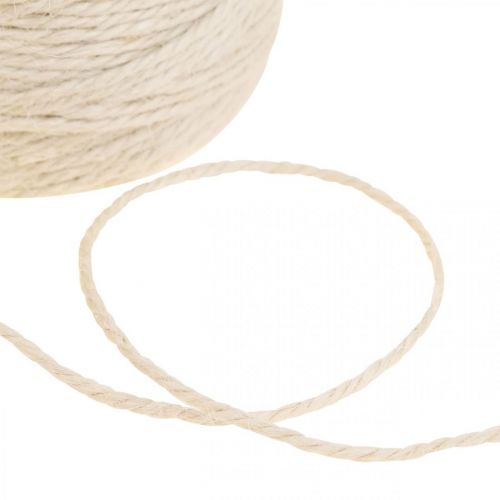 Cordón de yute Cordón de yute Cordón decorativo de yute blanco Ø3mm L150m
