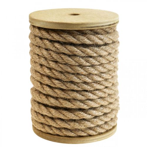 Floristik24 Cordón de yute Cordón de yute natural cordón decorativo fibra natural Ø7mm 5m