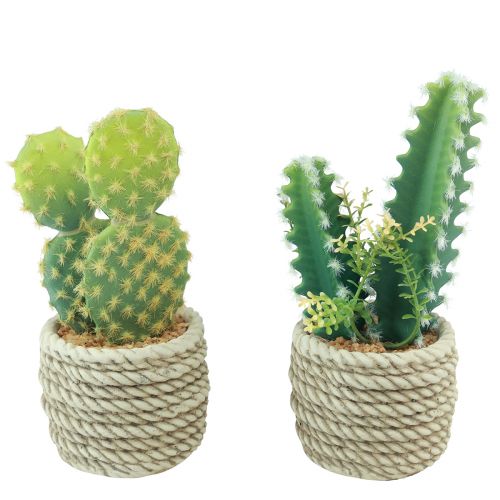 Artículo Cactus en maceta cactus artificiales surtidos 28cm 2uds