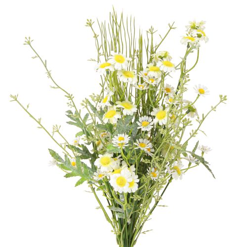 Floristik24 Ramo de manzanilla artificial en verde blanco amarillo L45cm