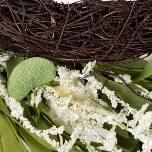 Artículo Corona de margaritas artificiales, aspecto natural y duradera, para decoración de puertas y paredes, 55 cm