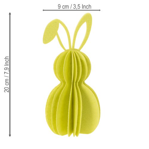 Artículo Figura decorativa de conejo de papel para colgar, perfecta para decoraciones de primavera, 20cm, 4 piezas