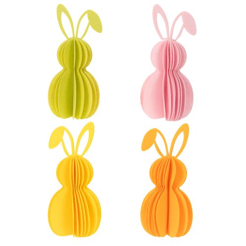 Artículo Figura decorativa de conejo de papel para colgar, perfecta para decoraciones de primavera, 20cm, 4 piezas