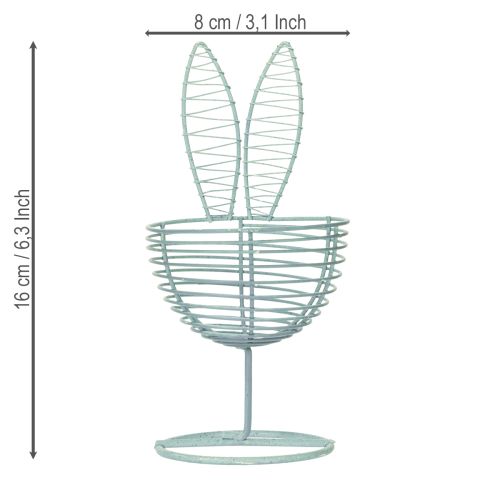 Artículo Conejo de alambre como objeto decorativo abierto para ideas modernas de primavera y Pascua, 16 cm, 3 piezas