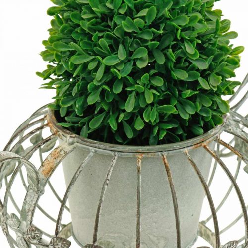 Floristik24 Jardinera decorativa cafetera maceta de metal para plantar L15.5cm Ø11.8cm
