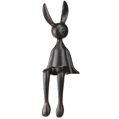 Taburete Edge conejito Conejito de Pascua metal negro 12×11×34cm