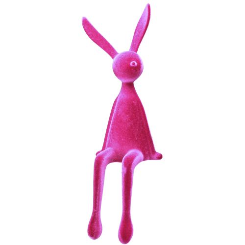 Floristik24 Taburete de borde con forma de conejo de Pascua sentado en rosa (segunda opción) de 56 cm