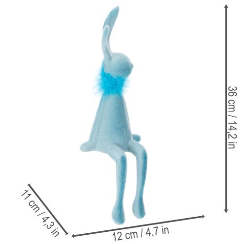 Artículo Conejito decorativo de Pascua, bonito adorno para repisa de ventana, 36 cm, 2 unidades