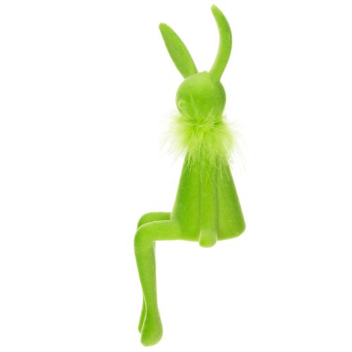 Artículo Figura de conejo de Pascua, figura sentada de plástico para primavera, 27 cm, 2 unidades