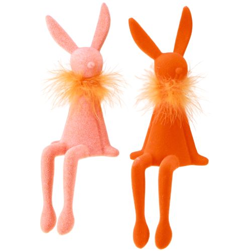 Floristik24 Figura de conejo de Pascua sentado para estante, ideal para Pascua y primavera, 27 cm, 2 piezas