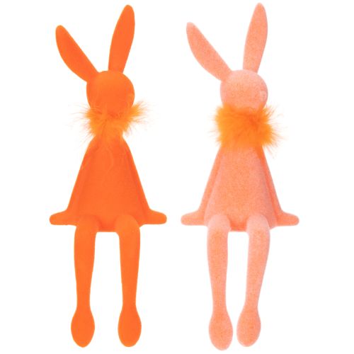 Artículo Figura de conejo de Pascua sentado para estante, ideal para Pascua y primavera, 27 cm, 2 piezas