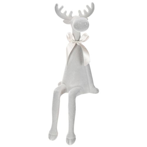 Figura navideña de reno de patas largas, para colocar sobre estante, 54 cm.