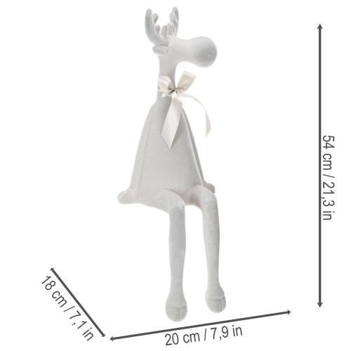 Figura navideña de reno de patas largas, para colocar sobre estante, 54 cm. | Floristik24.es
