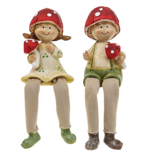 Estante taburete figuras decorativas niño y niña seta niños 2uds