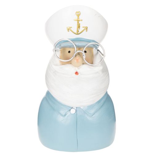 Figura de capitán, decoración marítima con gafas y sombrero, 16 cm. | Floristik24.es