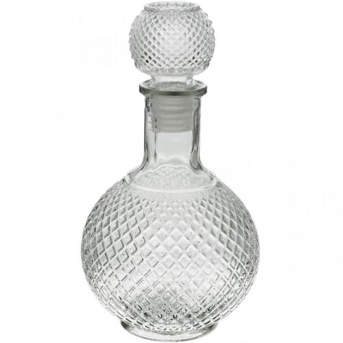 Floristik24 Jarra de whisky con tapa jarra de cristal H24cm