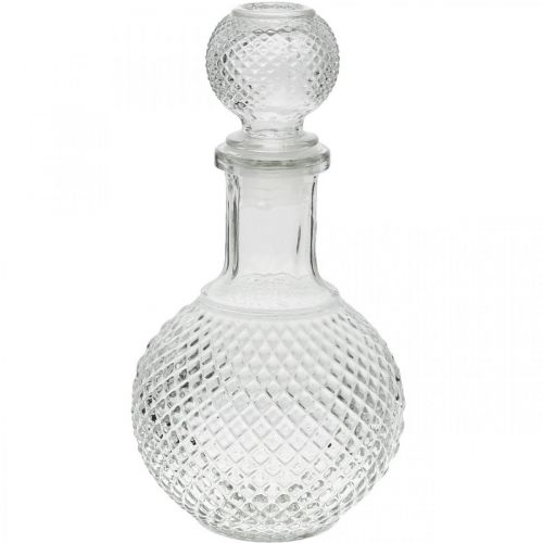 Floristik24 Jarra de whisky con tapa Jarra de cristal Al. 20,5 cm