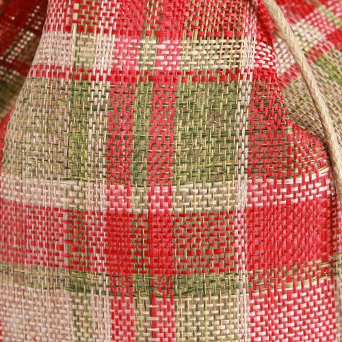 Floristik24 Bolsa regalo cuadros tela Reno navideño 22×28cm 5uds