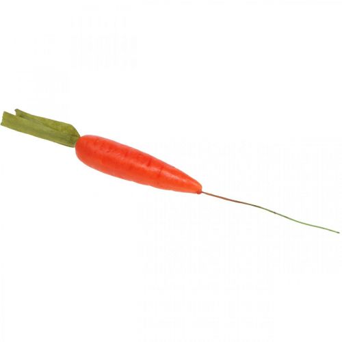 Artículo Zanahorias decorativas, decoración de Pascua, zanahorias en alambre, verduras artificiales naranja, verde H11cm 36 uds.