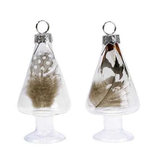 Floristik24 Tarjetero de cristal con muelle 4cm x 8cm transparente 2pcs