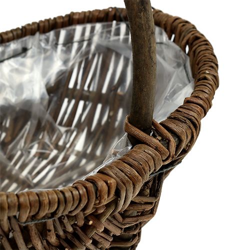 Floristik24 Cesta de patatas 32cm con foil natural