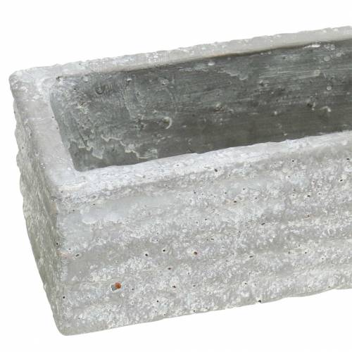 Floristik24 Macetero hormigón gris claro 40x8cm H6.7cm