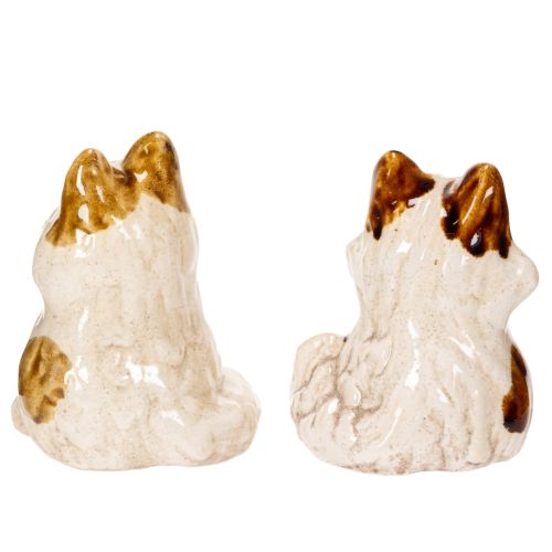 Artículo Figuras decorativas de gato de cerámica, divertidas figuras de animales para decorar el salón, 8 cm, 4 piezas