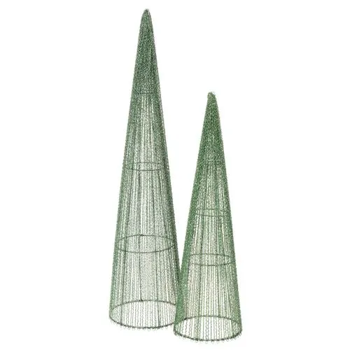 Conos metálicos para flores, verdes, para arreglos florales, 62 cm, 2 unidades comprar | Floristik24.es