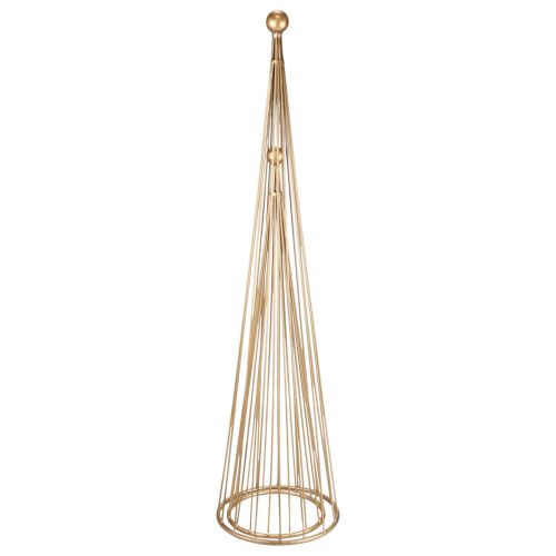 Floristik24 Árbol de Navidad decoración de metal conos dorados Al. 62/83 cm juego de 2