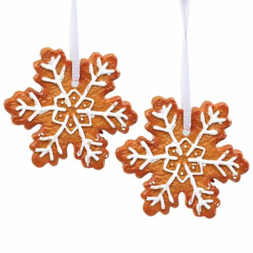 Floristik24 Decoraciones para árboles de Navidad galleta copo de nieve 12 piezas