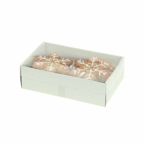 Floristik24 Decoraciones para árboles de Navidad galleta copo de nieve 12 piezas