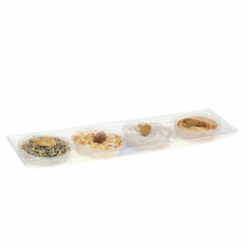 Floristik24 Tartaletas de nueces clasificadas artificialmente 5cm 4pcs