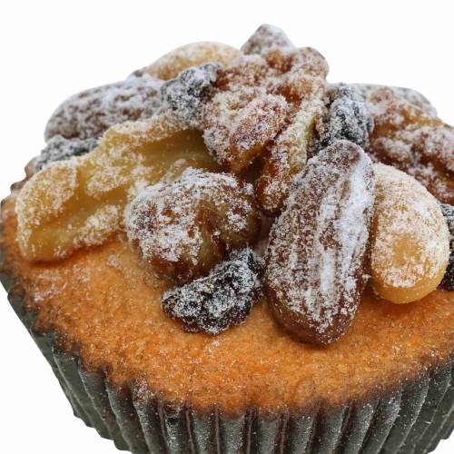 Floristik24 Muffins con frutos secos artificiales 7cm 3uds