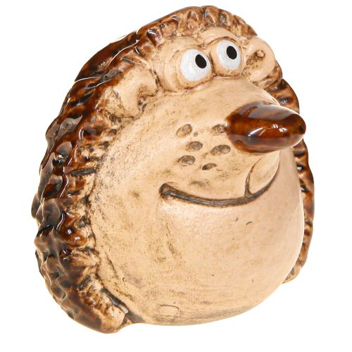 Figura decorativa de erizo de cerámica, decoración otoñal, pintada a mano, H7cm, 3 unidades