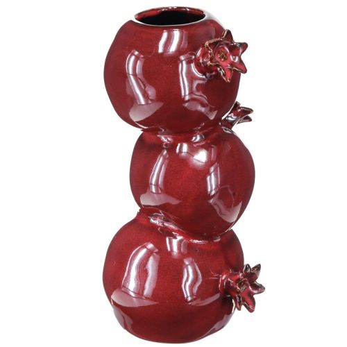 Floristik24 Jarrón de cerámica florero de granada rojo oscuro Al. 23,5 cm
